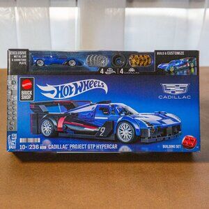 NEW - Mattel Brick Shop Hot Wheels Cadillac Project GTP Hypercar Toy Kit NIB